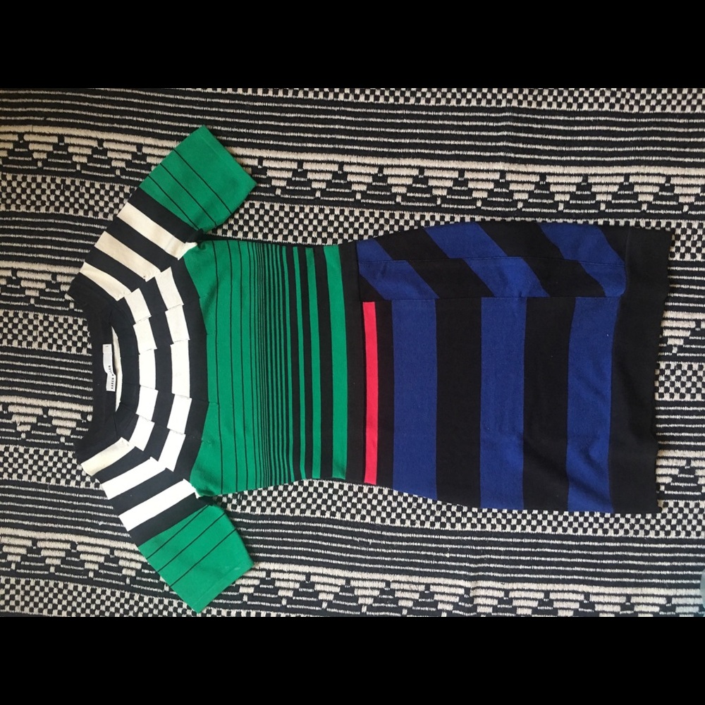 Karen Millen striped knit dress size1 (s)